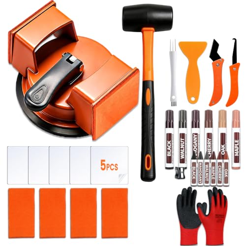 Floor Gap Fixer Tool Double 90° Suction Cup Repair Kit with Markers