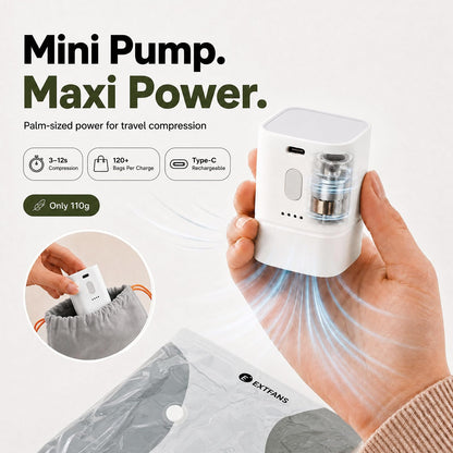 9 Pack Travel Vacuum Bags with Electric Pump