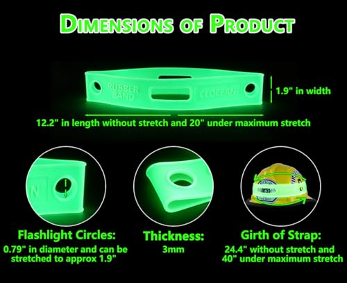 2 Pack Illuminating Firefighter Helmet Band 3rd Generation