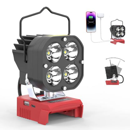 Portable Flashlight Cordless Jobsite Light 8000LM