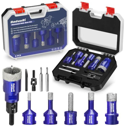 Diamond Hole Saw Kit with Pilot Bit Adapter
