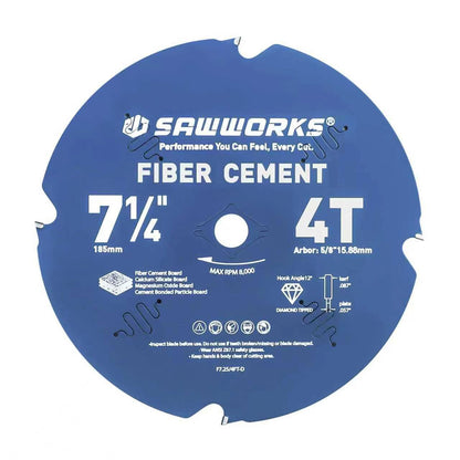 7-1/4" 4-Tooth PCD Circular Saw Blade for Fiber Cement Board (7-1/4" 4T)