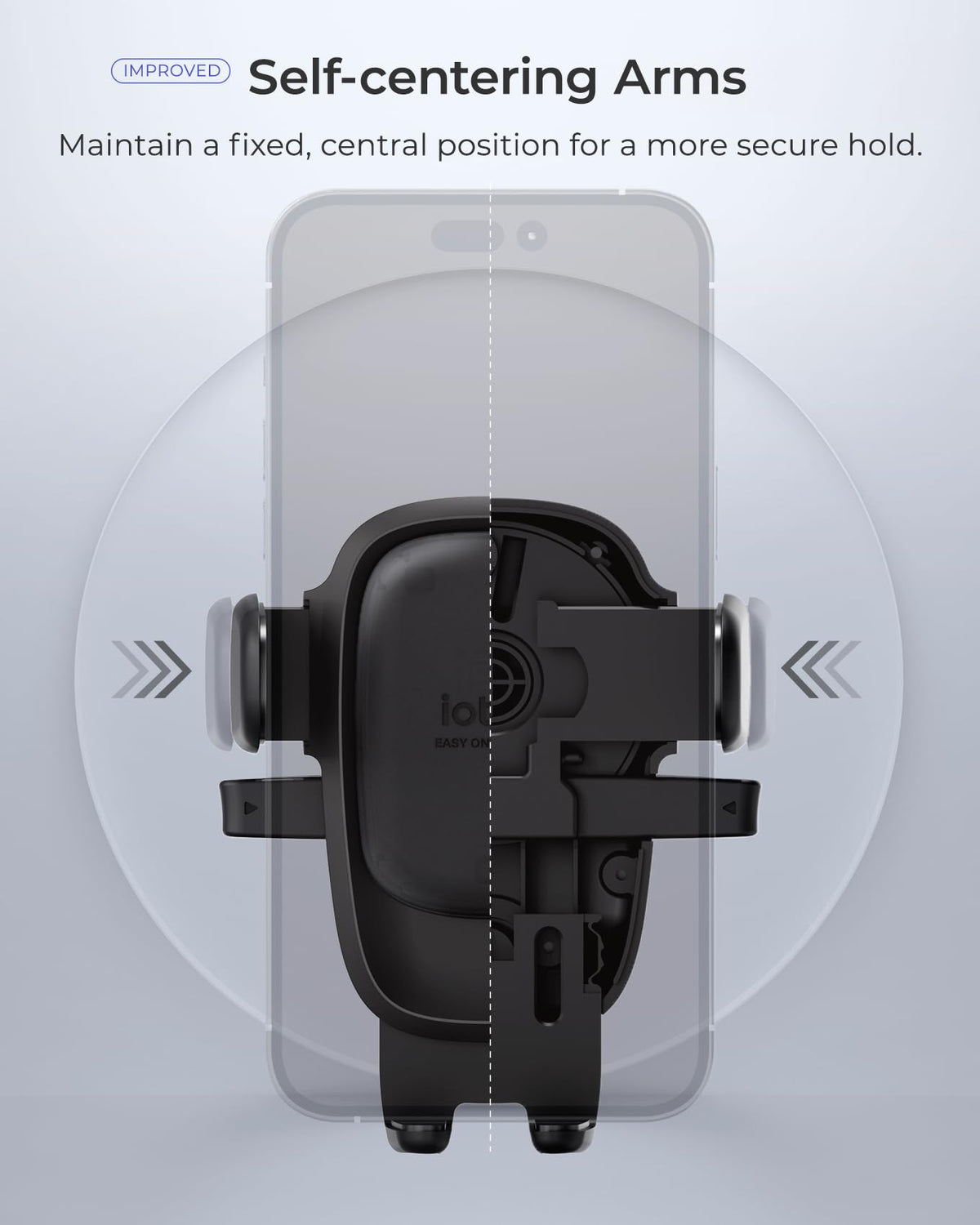 Easy One Touch Advanced Suction Car Mount for Smartphone iPhone 18 (Advanced)