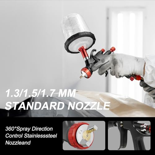 A610 LVLP Air Spray Gun with 650ml Mixing Cup& 10x Disposable Cups