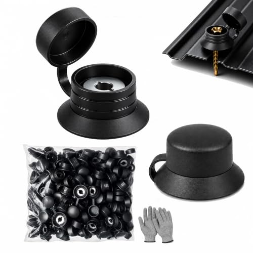 Metal Roof Screw Caps (black grey)