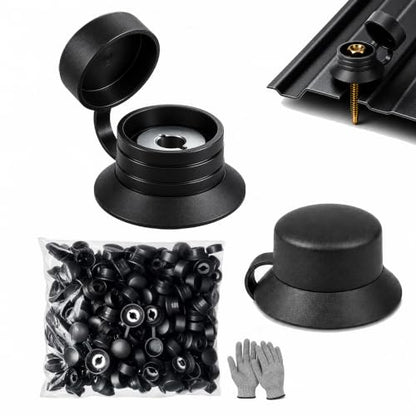 Metal Roof Screw Caps (black grey)