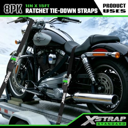 8 Pack Ratchet Tie Down Straps