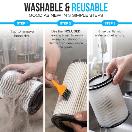 VF4000 Filter Replacement for RIDGID Shop Vac