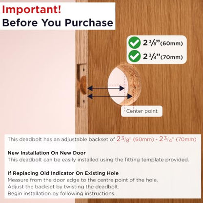 Commercial Grade Vacant Occupied Bathroom Lock Deadbolt for Restaurants