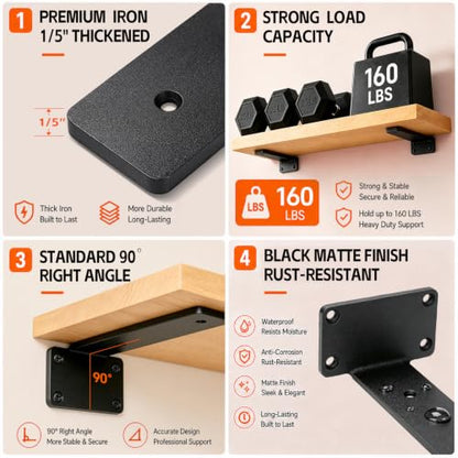 Black L Shelf Bracket A2