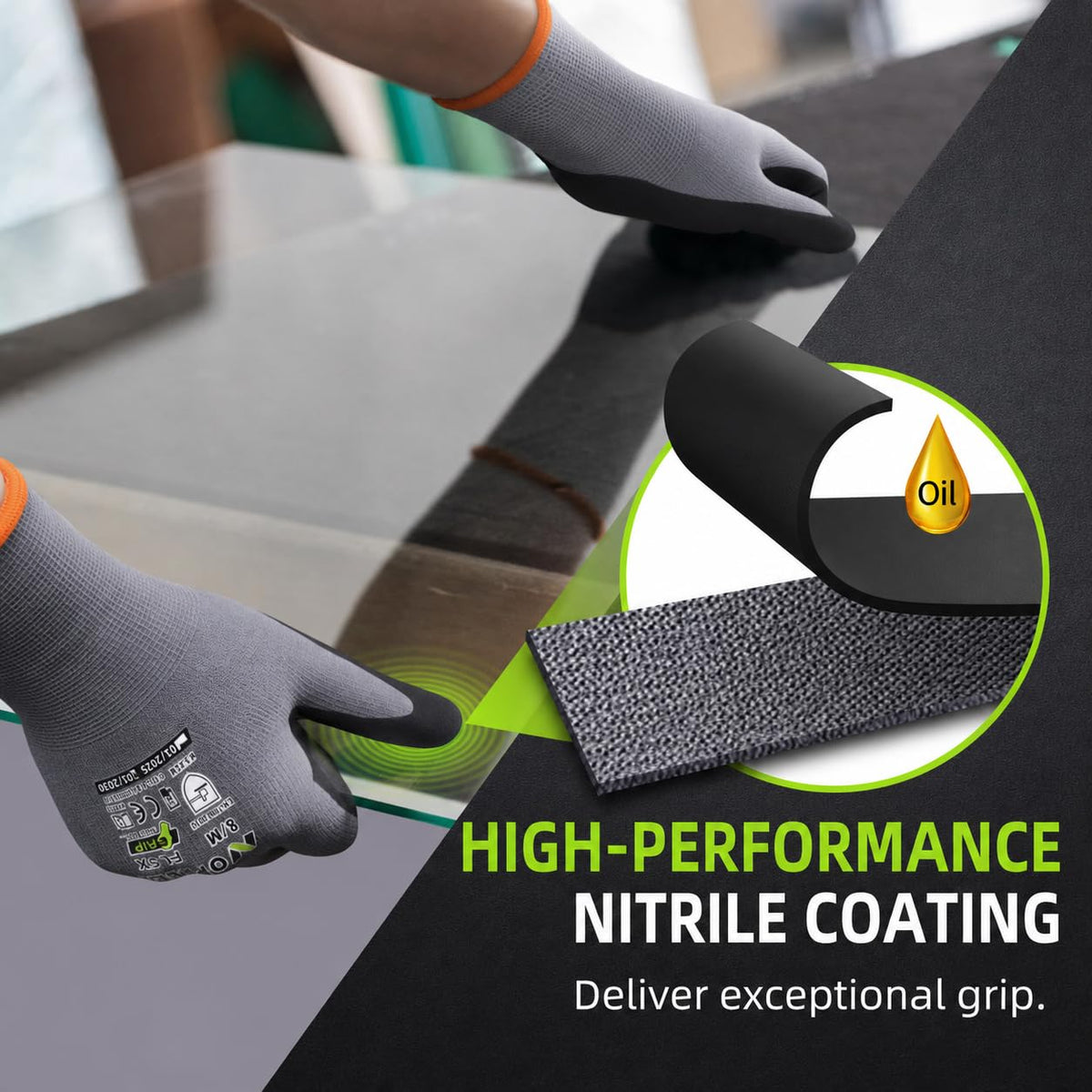 Safety Work Gloves Men (9/Large)