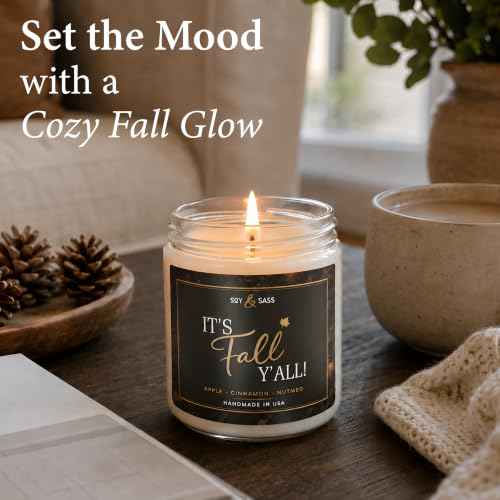 Fall Candles 'It's Fall Yall' Scented Candle w (9oz)