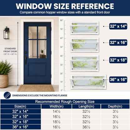 Vinyl Basement Hopper Window