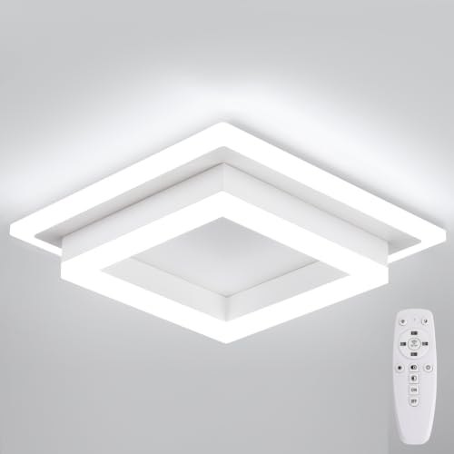Modern Square LED Ceiling Light (White / 10.62 Inches)