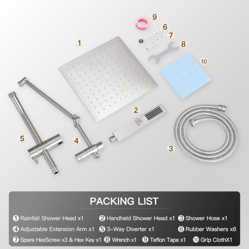 All Metal Shower Head with Handheld
