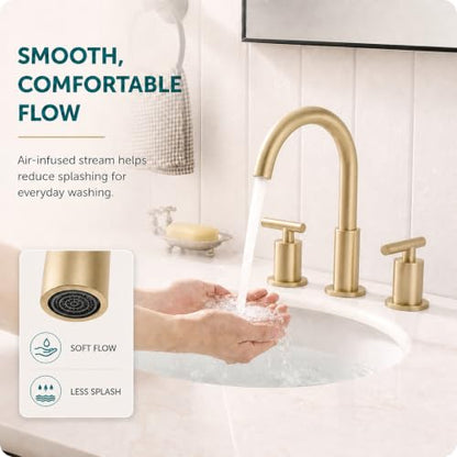 2 Handle Bathroom Faucet 3 Hole