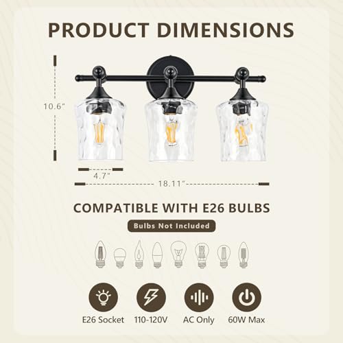 3 Light Bathroom Light Fixtures
