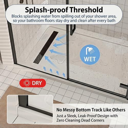 60 in. Frameless Pivot Shower Door