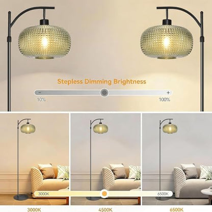 Dark Green Floor Lamps for Living Room (Black+Dark Green)