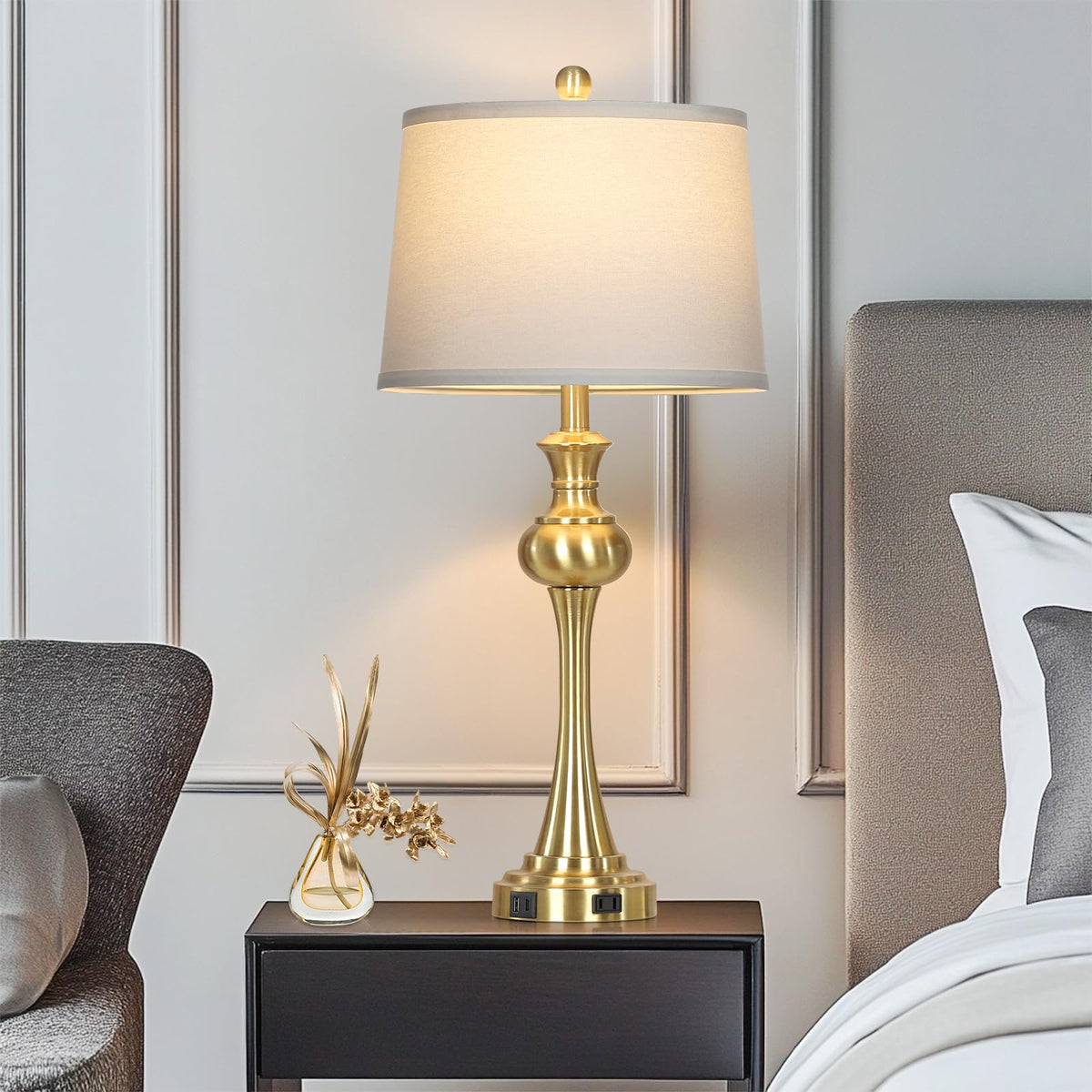 Gold Table Lamps Set of 2 (Gold-set of 2)