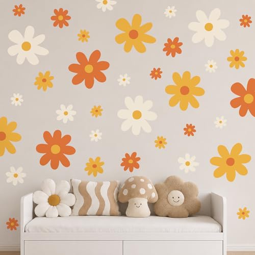 52 Pcs Large Groovy Daisy Wall Decals (Groovy)