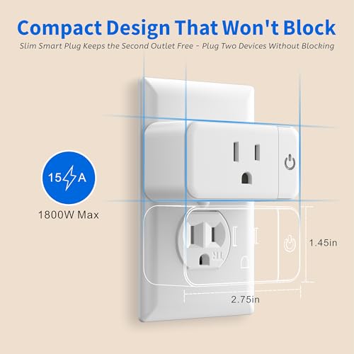 15A Smart Plug with Energy Monitor (Single Outlet)