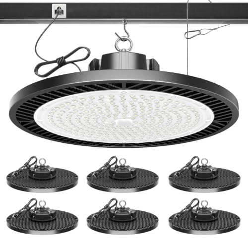 Industrial Grade 350W UFO LED High Bay Light SUPER BRIGHT 56000LM 5000K (NEW-350W-6PACK)