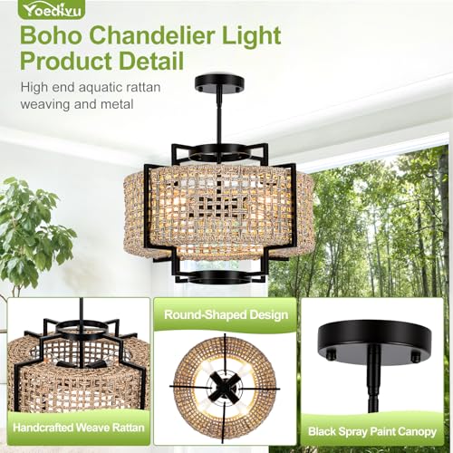 Rattan Chandelier