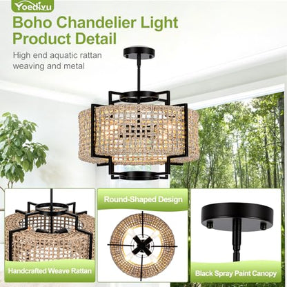Rattan Chandelier