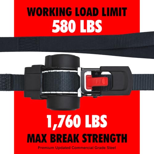 2 4 Pack Retractable Ratchet Straps