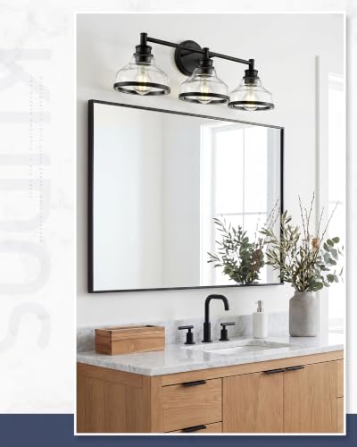 3 Light Matte Black Vanity Light KDVL20