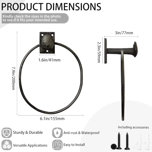 Cast Iron Hand Towel Holder Wall Mount