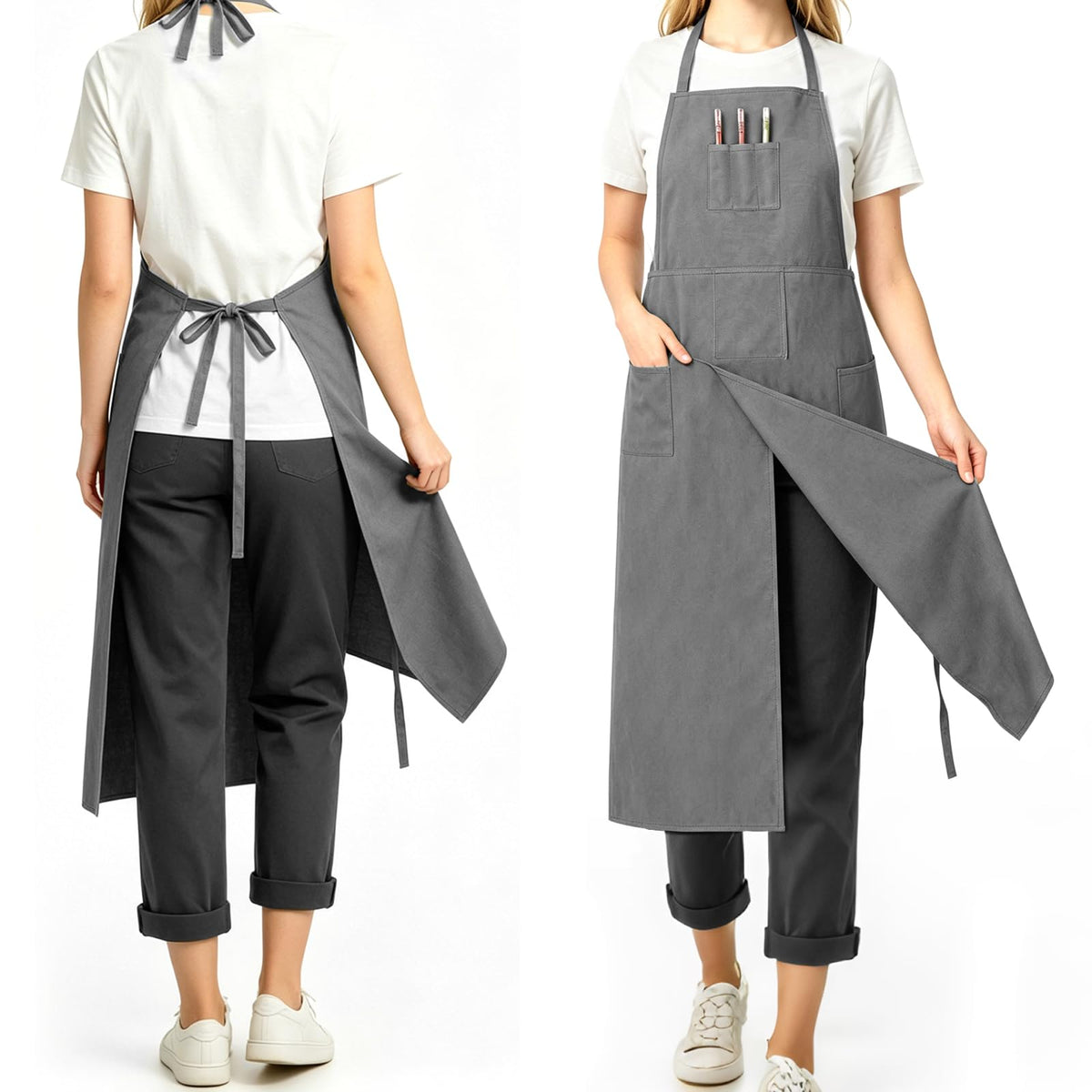 Pottery Apron Split Leg (Grey)