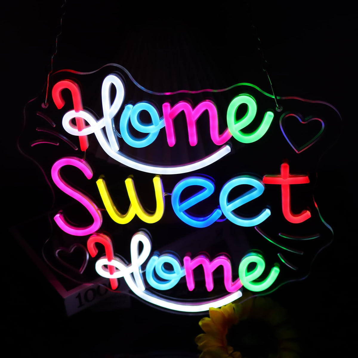 Home Sweet Home Neon Sign (Colorful-HM)