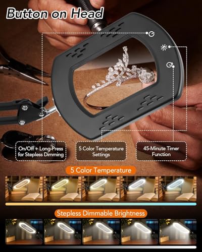10X 30X Magnifying Glass with Light