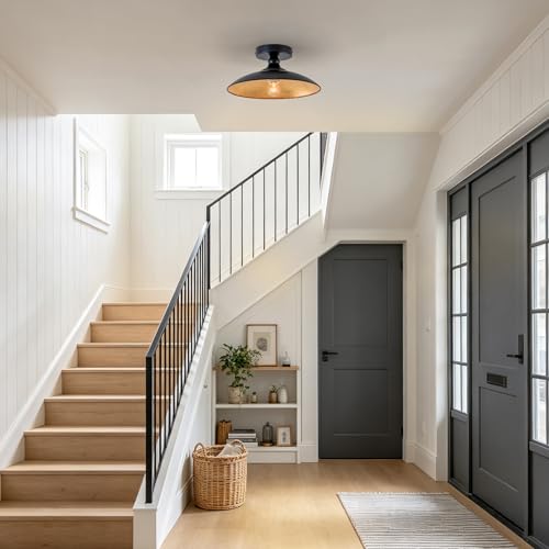 11.8In Modern Semi Flush Mount Light Fixture