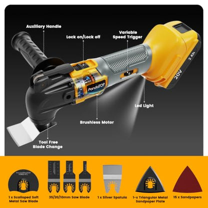 Cordless Oscillating Tool for Dewalt 20V Battery