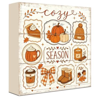 Fall Decorations for Home Wood Sign Fall Decor Shelf Decor