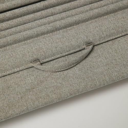 No Drill Roman Shades Cordless Blinds Blackout for Indoor Windows (Beige / 34.5"W x 64"H)