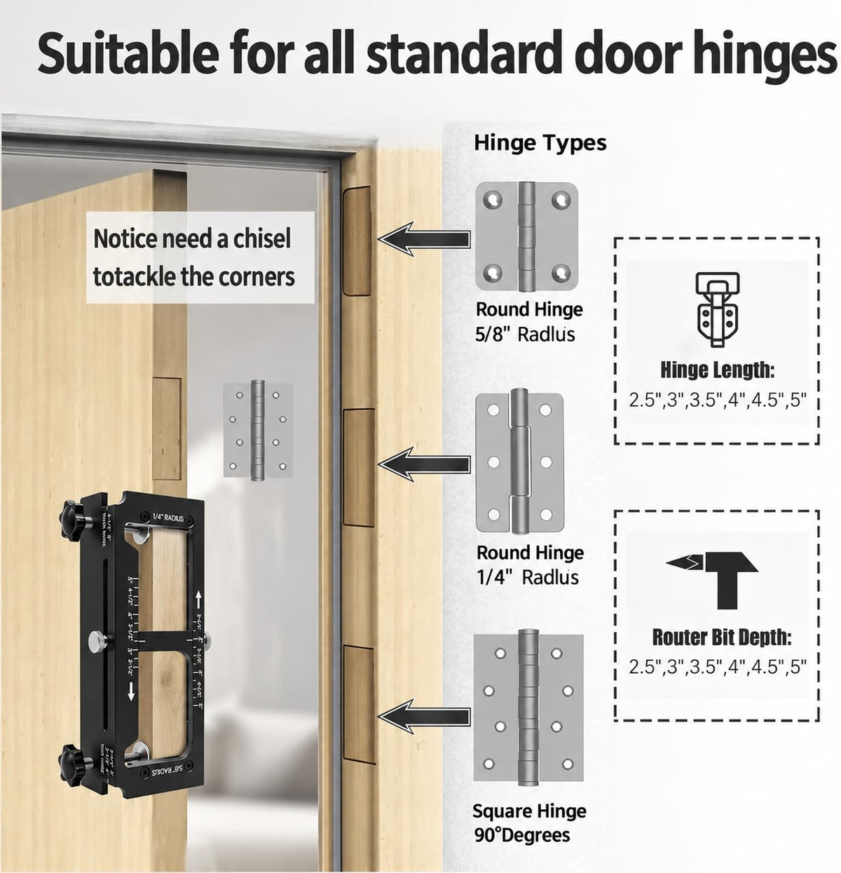 Door Hinge Jig (Black)
