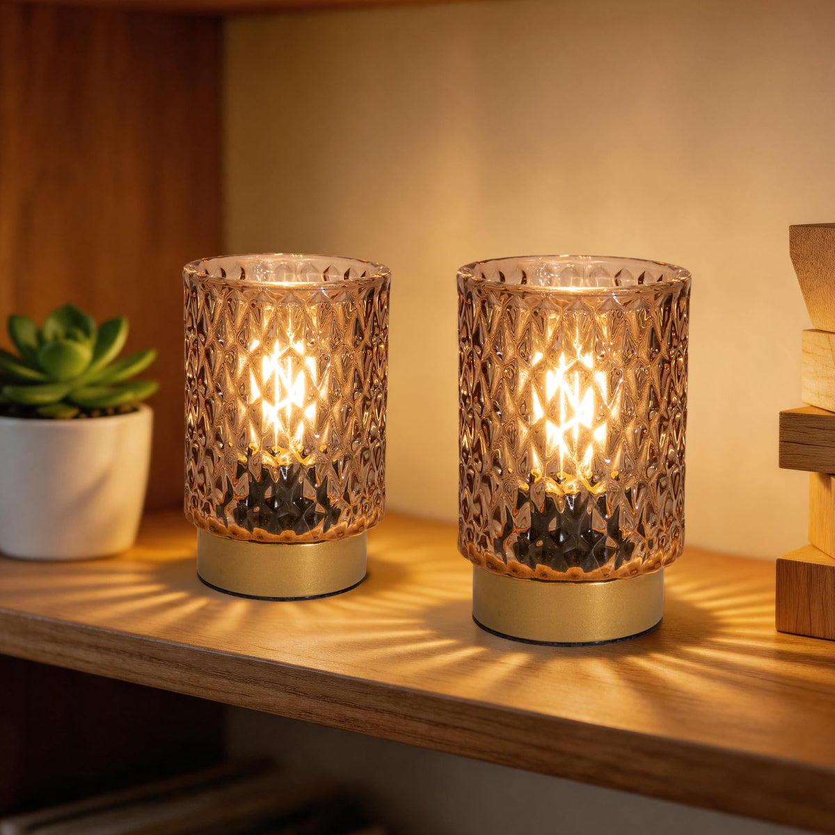Battery Operated Lamp with Timer (Amber)