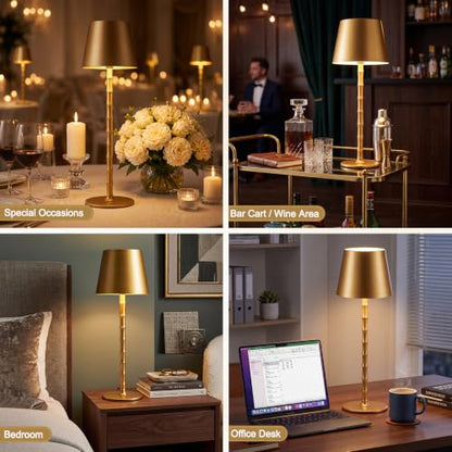 2 Pcs 14.5" Luxury Gold Bamboo Floor Lamp Metal Bamboo