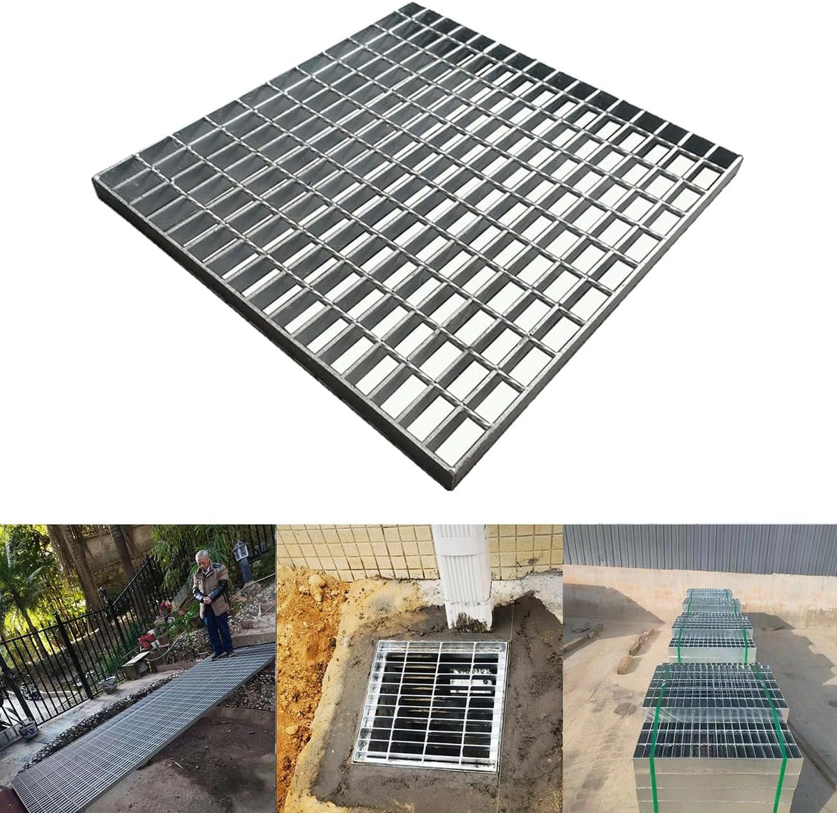 Outdoor Galvanized Steel Drain Grate (20*20in)