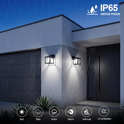 Outdoor Wall Light 15W (1/15w/6000k/Black/E26)