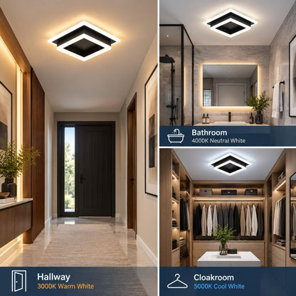 Modern LED Ceiling Light (Black / 10.62 Inches)