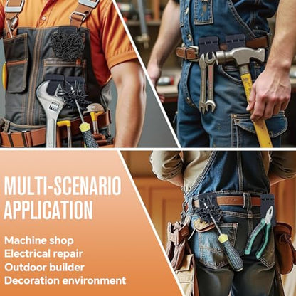 Portable Magnetic Tool Holder Heavy Duty Clip On Belt Holster and Pocket Clip for Screws Nails Hammer Wrench Pliers Drill Bits Sockets and Hardware Accessories