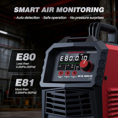 60A Non HF Plasma Cutter Machine (CUT60 Non-HF / Red)