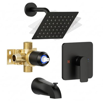 Shower Faucet Set Matte Black