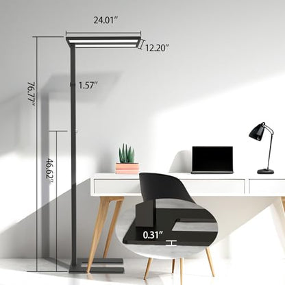 76" Led Floor Lamp (Black)