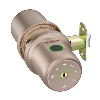 Fingerprint Door Knob Lock with Keypad Biometric Door Knob Auto